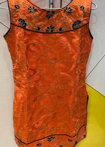 Orange &amp; Blue Salwar Suit