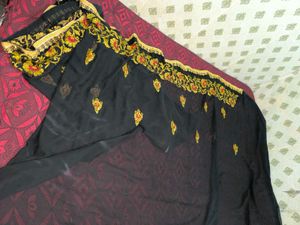 Embroidered Indian Saree
