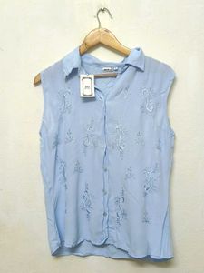 Trendy New Light Blue Top For Women