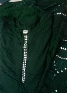 Green Embroidered Kurta Set