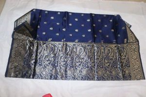 Navy Blue Banarasi Silk Saree