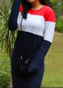Navy blue Midi Slit Dress