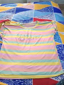 Pastel Striped Disney Tee