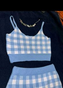 Blue Gingham Set