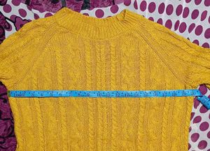 Yellow Knit Pullover Sweater