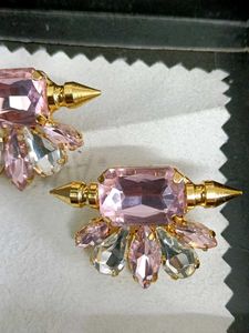 Pink Gemstone Earrings