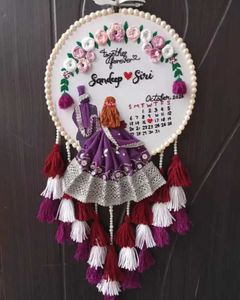 Custom Embroidery Hoop Wedding Gift