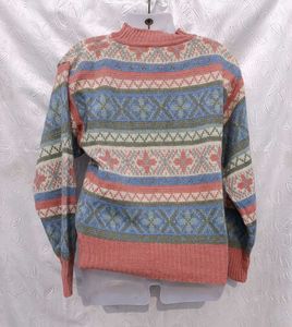 Vintage Patterned Knit Sweater