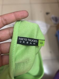 Lime Green Ruched T-Shirt