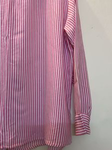 pink striped shirt for ladies