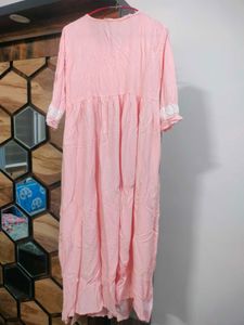 Peach Embroidered Kurti