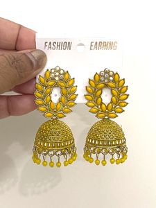 Fancy Yellow Jhumka