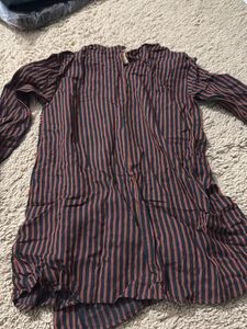 Striped Long Sleeve Mini Dress