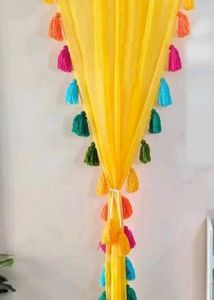 Yellow Tassel Curtain