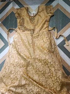 Girls' Gold Embroidered Dress