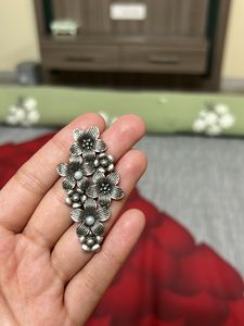 Oxidised Floral Earrings
