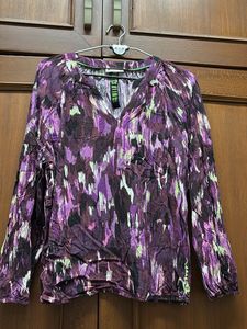 Stylish Purple Print Top