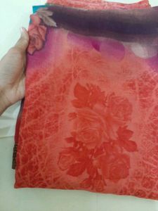 78)New Pink Lace Saree