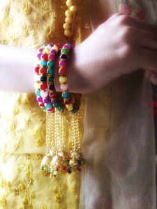 Colourful Haldi Bangles 4 Piece