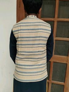 Trendy Beige Men’s Ethnic Wear with a Pocket