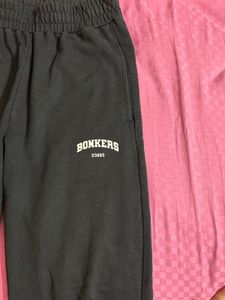 Bonkers Corner Black Wide Leg Joggers