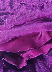 Purple Floral Girl&#39;s Party Dress