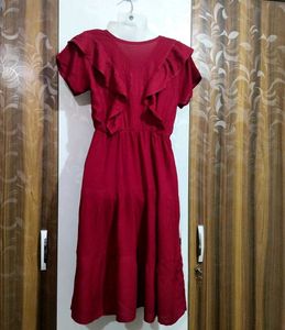 Red Ruffle Dress