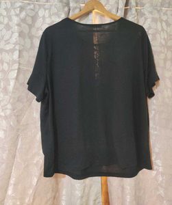 Black Lace Detail Top