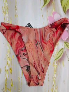 (1116)PrettyLittleThing Marble Print Bikini Bottom