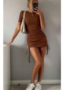 Brown colour bodycon dress