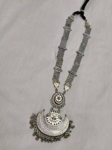 Oxidised Long Jewellery Set With Earrings ❤️