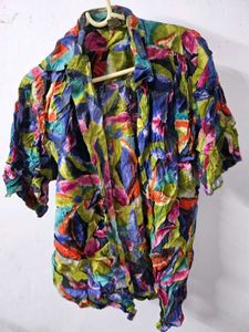 front tie up hawaiian shirt