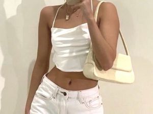 Y2K Pinterest Cowl neck white Crop top