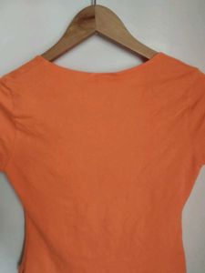 Beautiful Square Neck  And Mesh Top