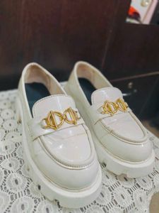 White Patent Leather Loafers