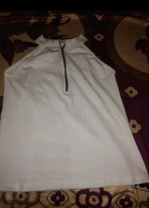 Sleeveless White Tank Top