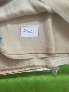 Parrot Green Cream Blouse