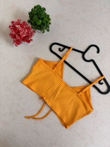 For Sale: H&amp;M Orange Cropped Tank Top (Size Small)