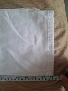 White High-Waist Straight-Leg Jeans