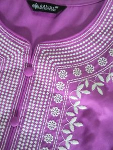 Purple Embroidered Salwar Kameez Set