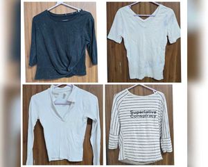 Combo Of Stylish Women’s Tops – Black &amp; White