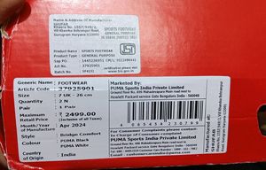 Original Puma Black And White Shoe