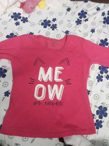 Cute Meow Graphic Tee