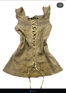 Lace-Up Corset Style Top