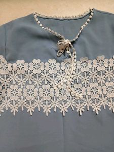 💙Cute Blue Lace Top👕