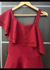 Maroon Flared Dress