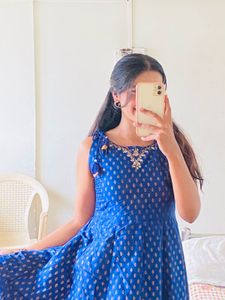 Elegant Blue Ethnic Gown