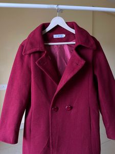 Elegant Burgundy Trench Coat
