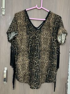New Animal Print Designer Top For L Or Xl