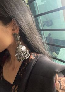 Oxidized Jhumka Earrings